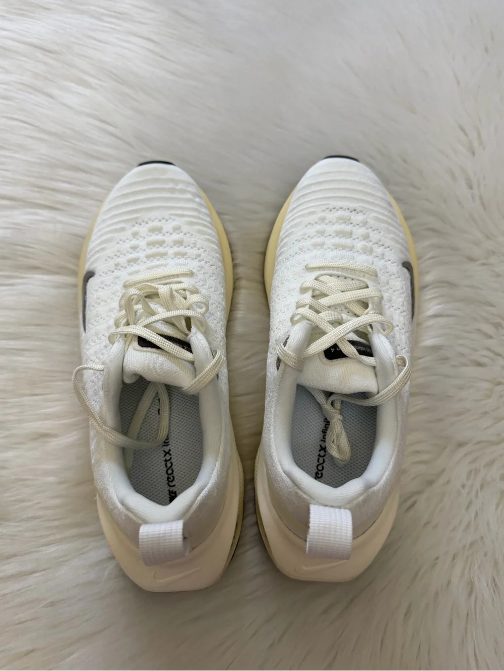 Nike Reactx Infinity Run 4 White/Chrome/Sail/Coconut Milk Knit Sneakers 7.5